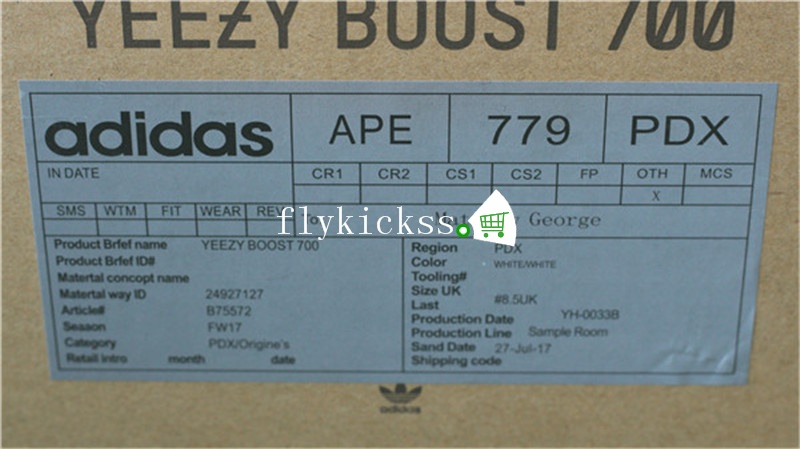 Adidas Yeezy Boost 700 Wave Runner Pure White